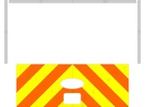 Striping Ford Ranger opbouw Half Chevrons Orange/Yellow/White 10cm