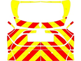 Striping Renault Zoe Chevrons Red-Orange 10 cm