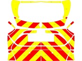 Striping Renault Zoe Chevrons Red-Orange 10 cm