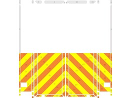 Striping Mercedes Sprinter Box Body Half Chevrons  under windows  Orange/Yellow/White 10 cm
