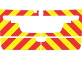 Striping Mercedes Vito 2015 - Half Chevrons T7500 Red/Yellow 10 cm - with boot lid and window