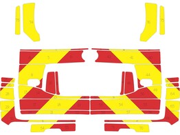 Striping Toyota Landcruiser Chevrons Red/Yellow 20 cm BW Ninove