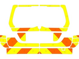 Striping Volvo V70 2008-2016 Chevrons Orange/Yellow 15 cm