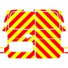 Striping Opel Vivaro 2020 H1 - Chevrons T7500 Red/Yellow 10 cm - Without windows