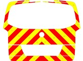 Striping Mercedes Vito 2015 - Chevrons T7500 Rot/Gelb 10 cm - mit Heckdeckel und Fenster - ZdS Val d