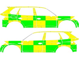 Striping VW Touareg 2020 SMUR Battenburg Vert/Jaune/Blanc  gauche   droite  2 portes coulissantes