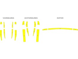 Striping VW Touareg 2020 bandes a l interieur des portes Avery Prismatic T11513 JAUNE