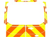 Striping Ford Transit H2 Chevrons Orange/Yellow 10 cm with rear doors with windows