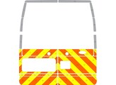 Striping Ford Transit  vieux model  H2 Half Chevrons Orange/Jaune/Blanc 10 cm