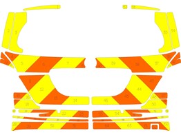Striping Mercedes R320 CDI 4mat  2006-2009  - Chevrons T11500 Orange/Jaune 15 cm SMUR CITADELLE