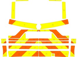 Striping BMW X3 2003-2010 Chevrons Geel/Oranje SMUR YCI-729