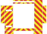 Striping Tankwagen 1-KXF-460 Chevrons Rood/Geel 10 cm