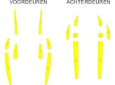 Striping Toyota Landcruiser V8 bandes a l interieur des portes/coffre Avery Prismatic T11513 JAUNE d