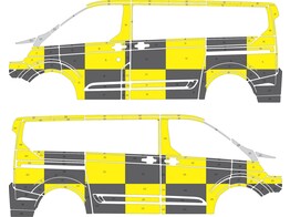 Striping Ford Transit Custom 2018- L1H1 Traffic Officer 2 schuifdeuren