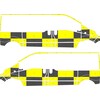 Striping Renault Trafic - Traffic Officer KIT Avery Prismatic Yellow / Oralite Black  left   right 