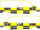 Striping Renault Trafic - Traffic Officer KIT Avery Prismatic Yellow / Oralite Black  left   right 