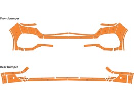 Arisco Sto stangen VW Transporter T6.1 2019 2021 Orange Heckklappe  FPS   RPS 
