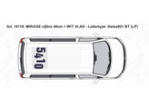Mirage Numero de toit LPA 40CM 4 Chiffres   Basis Blanc refflichant incl montage