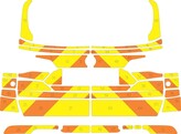 Striping BMW X5 2013-2018 CHU Liege SMUR chevrons arriere jaune/orange 15 cm