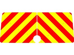 Striping VW Crafter 2018- raampaneel achterdeuren Red/yellow 10cm Avery prismatic