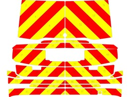 Striping Volvo XC90 2015- Chevrons T11500 Red/Yellow 10 cm   windows