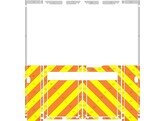 Striping Mercedes Sprinter Caisse Demi Chevrons Orange/Jaune/Blanc 10 cm RKV