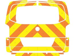 Striping Mercedes Vito 2016 - Chevrons T11500 Orange/Yellow 15 cm tailgate with window -  Kliniek Si