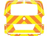 Striping Mercedes Vito 2016 - Chevrons T11500 Orange / Gelb 15 cm Glas-Heckklappe -  Kliniek Sint-Ja