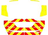 Striping opel zafira Chevrons Rouge/jaune 10 cm