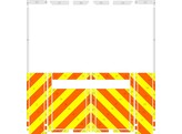 Striping Mercedes Sprinter Kastopbouw Half Chevrons Oranje/Geel/Wit 10 cm RKV Berlaar