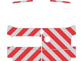 Red/White RA2 10cm Volkswagen T6 - rear side