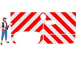 Rood/Wit RA2 10cm Mercedes Sprinter RWD 2018- achterzijde