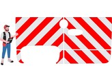 Red/White RA2 10cm Mercedes Sprinter RWD 2018- rear side