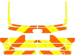 Striping Audi A6 Avant Allroad 2018- MUG Chevrons Orange/Yellow