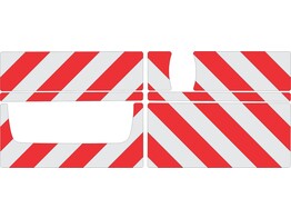 Red/White RA2 10cm Opel Movano/Citroen Jumper/Fiat Ducato/Peuget Boxer 2022- rear side