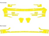 Arisco Sto stangen VW Transporter T6 2016 2021 Tailgate Avery Prismatic T11513 Fluo Gelb