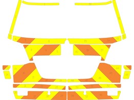 Striping Toyota Landcruiser V8 MUG Chevrons Oranje/Geel 15 cm OLV Aalst