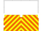 Striping Citroen Jumper/Peugeot Boxer 2006- dubbele cabine kastopbouw Chevrons Orange/Yellow/White 1