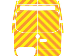 Striping Mercedes Sprinter 2018 H2 - Chevrons Avery T7500 orange/Gelb 10 cm ohne Fenster