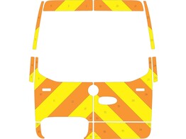 Striping Mercedes Sprinter 2018 H2 - Chevrons T11500 Orange/Yellow 20 cm Liege