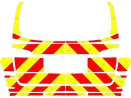 Striping Skoda Kamiq 2018 - Chevrons T7500 Red/Yellow 10 cm