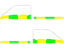 Striping Ford Transit H1 met laadbak   bache half battenburg RKV