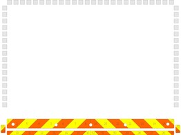 Ford Transit klep open laadbak chevrons geel/oranje 10cm