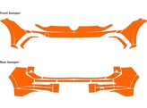 Arisco Bumpers VW Golf GTE EHYBRID 2021- Orange