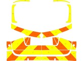 Striping Mercedes GLE 2019 Citadelle Chevrons geel/oranje 15cm