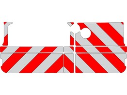 Red/White RA2 10cm Volkswagen Caddy 2021- rear side
