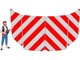 Red/White RA2 10cm Volkswagen Caddy 2021- Hood