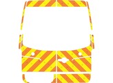 Striping MB Sprinter -2018 H2 Chevrons 10cm - T11500 Orange/Gelb mit Fenster