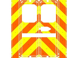 Striping MB Sprinter -2018 Kastopbouw Chevrons Oranje/Geel 20 cm 112 Hageland