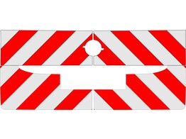 Red/White RA2 10cm Opel Combo Life L1 2021- rear side trunk